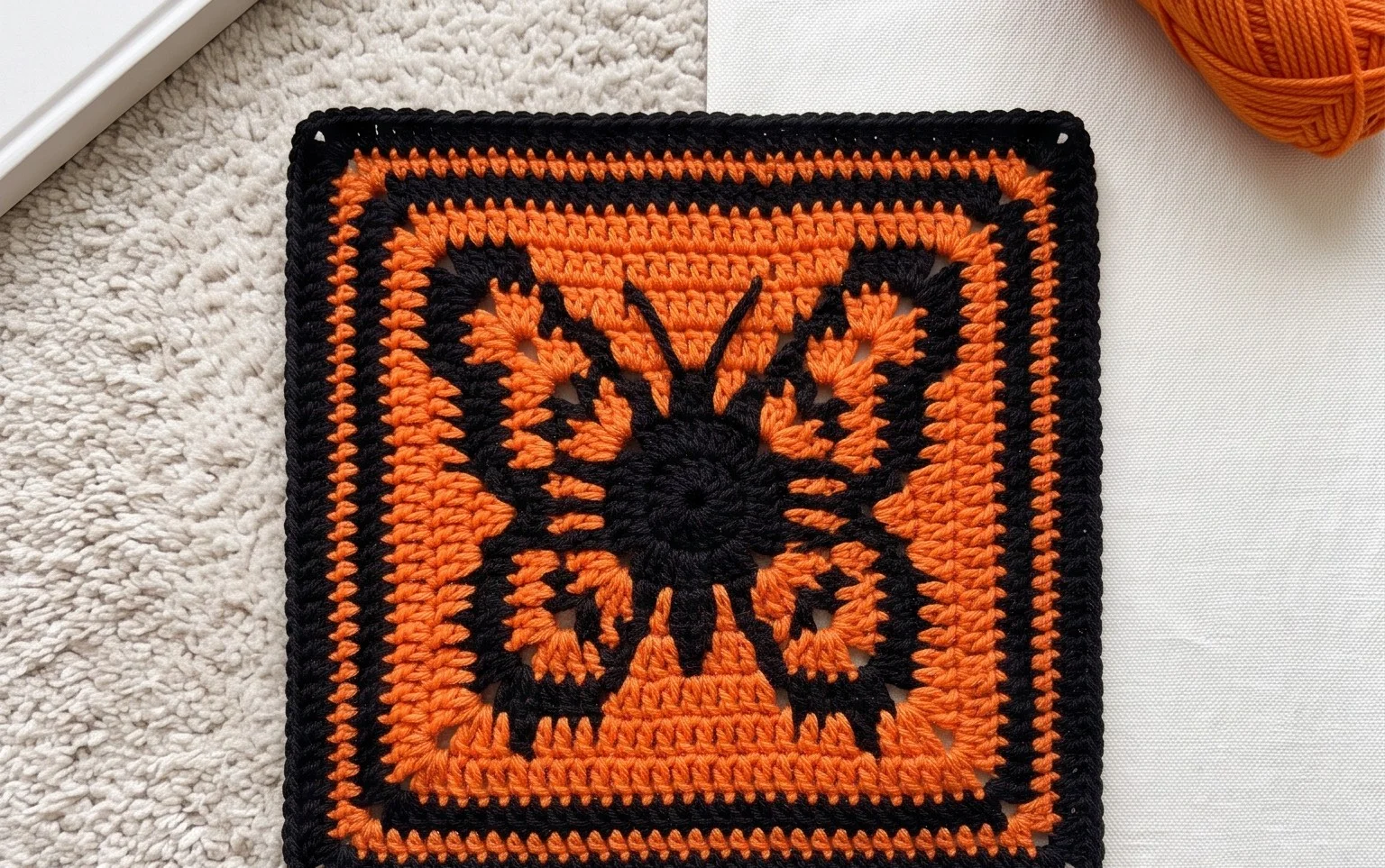 Halloween Mosaic Square - Evil Butterfly